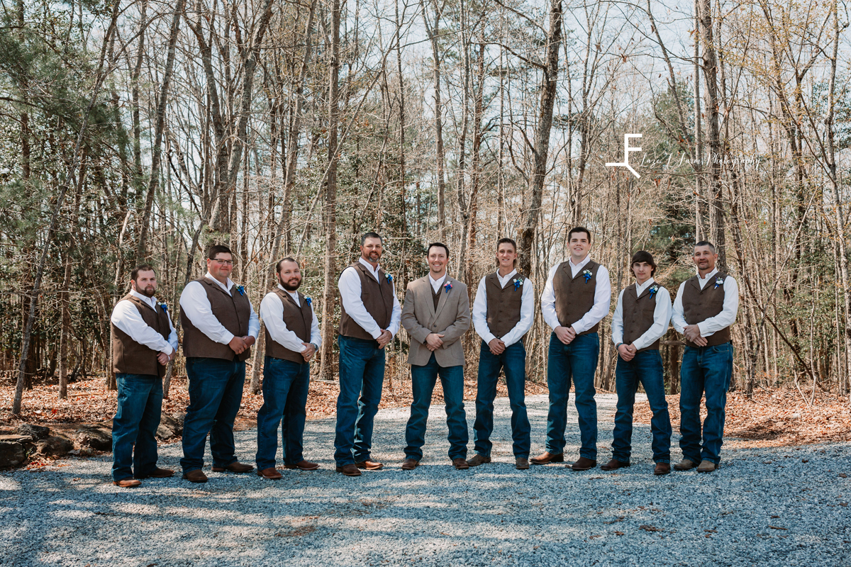 Laze L Farm Photography | Wedding | Amity Creek Farms - Granite Falls NC | groomsmen