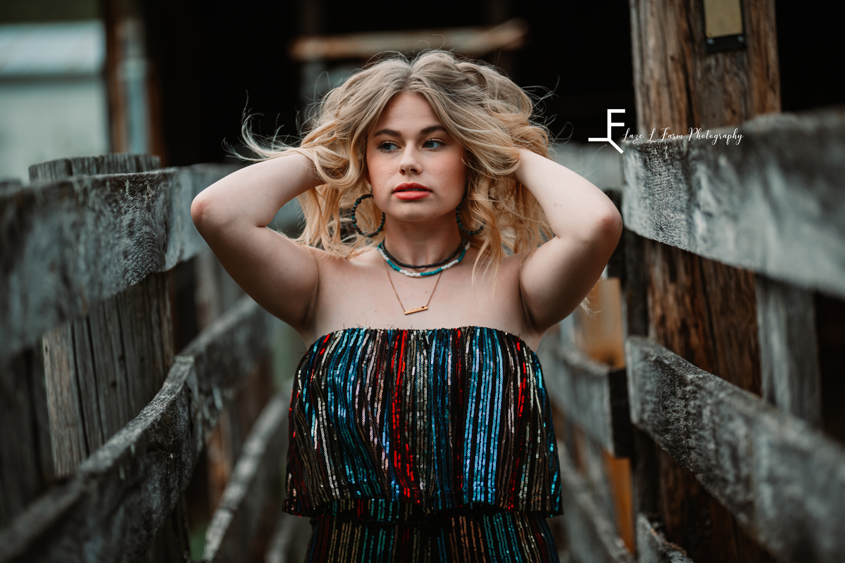 Laze L Farm Photography | Western Fashion Photoshoot | Taylorsville NC | playing with hair