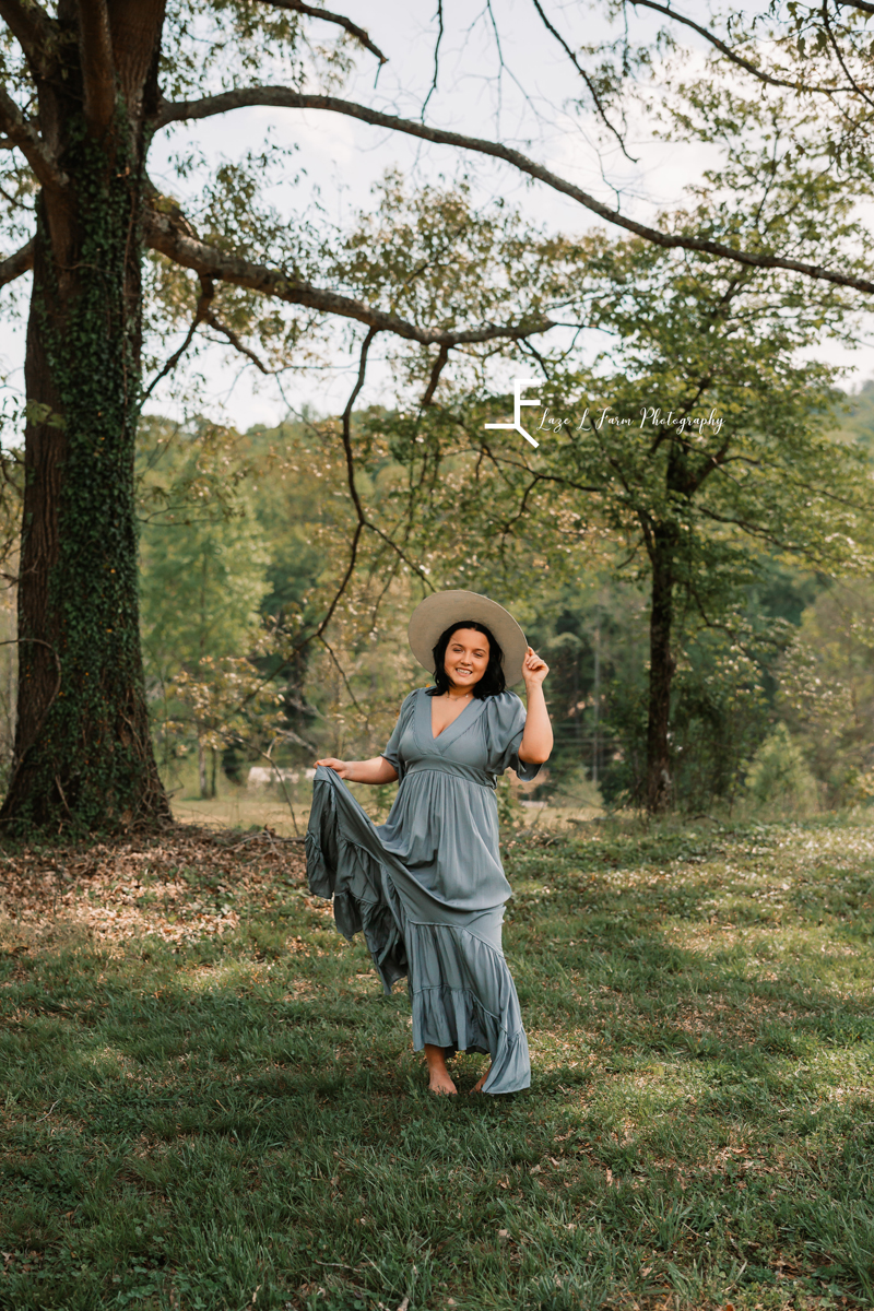 Laze L Farm Photography | Western Inspired Photoshoot | Taylorsville NC | candid twirling