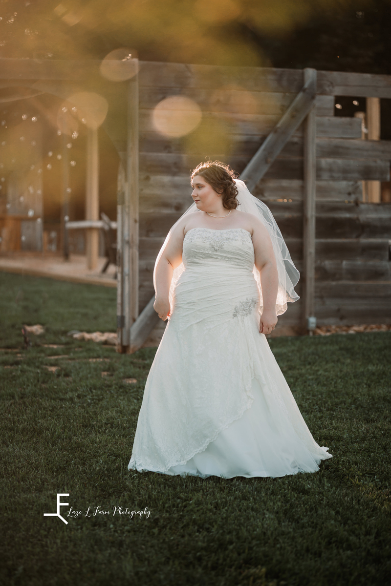 Laze L Farm Photography | Bridal Session | Amity Creek Farms - Dudley Shoals NC | bride outside