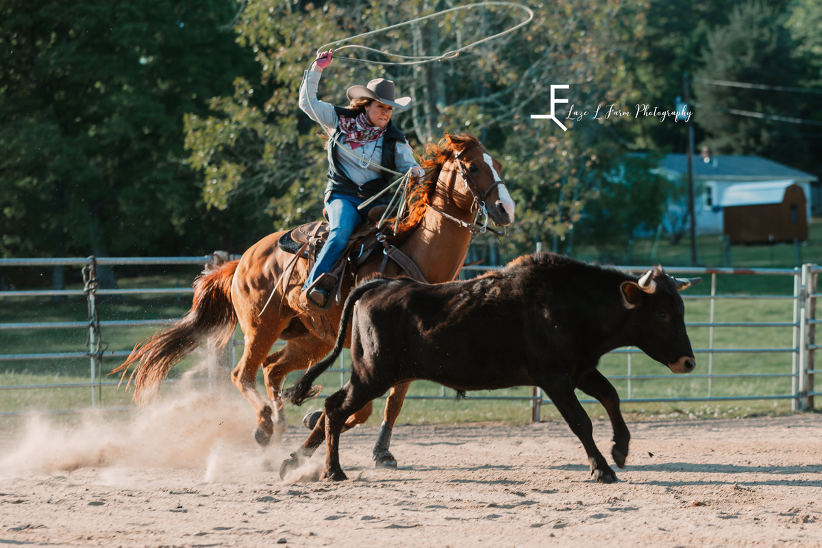 Laze L Farm Photography | Cowboy + Cowgirl Photoshoot | Dudley Shoals NC | cowgirl roping in arena