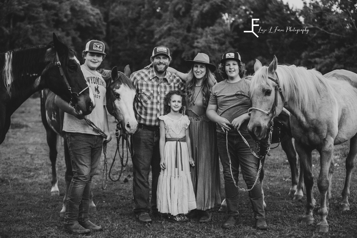 Laze L Farm Photography | Farm Session | Lincolnton NC | black and white family farm photo