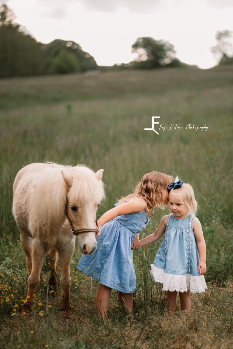 Laze L Farm Photography | Family Photographer | Taylorsville NC | sisters playing together
