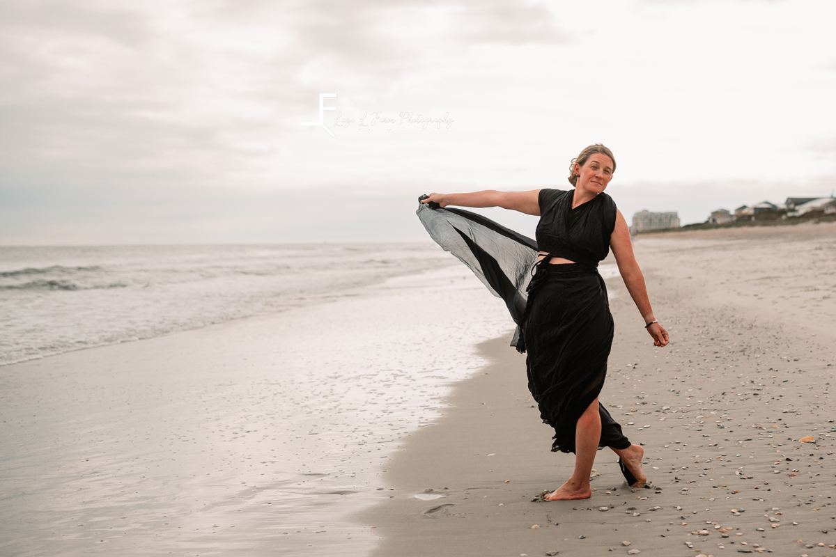 Laze L Farm Photography | Parachute Dress | Emerald Isle NC | playing with the dress