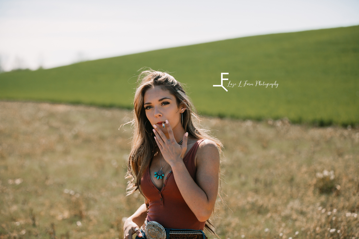 Laze L Farm Photography | Western Lifestyle Photoshoot | Wytheville Va | model smoking holding cowboy hat