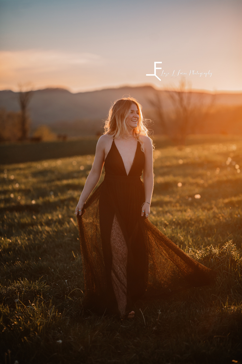 Laze L Farm Photography | Western Lifestyle Photoshoot | Wytheville Va | candid walking and twirling dress in a field