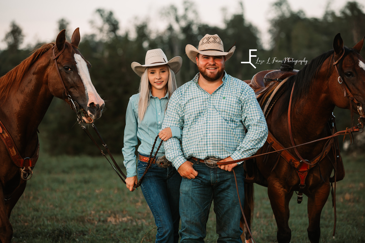 Laze L Farm Photography | Cowboy Couple | Taylorsville NC | couple posing together