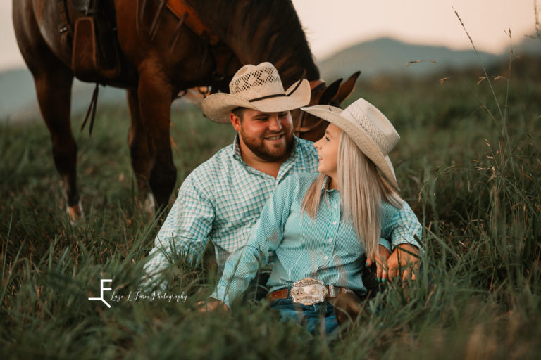 Trey + Britney | Western Couple | Taylorsville NC - Laze L Farm Photography