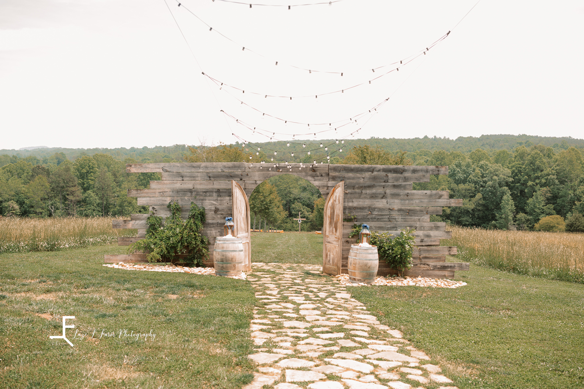 Laze L Farm Photography | Spring Wedding | Amity Creek Farms - Dudley Shoals NC | ceremony set up