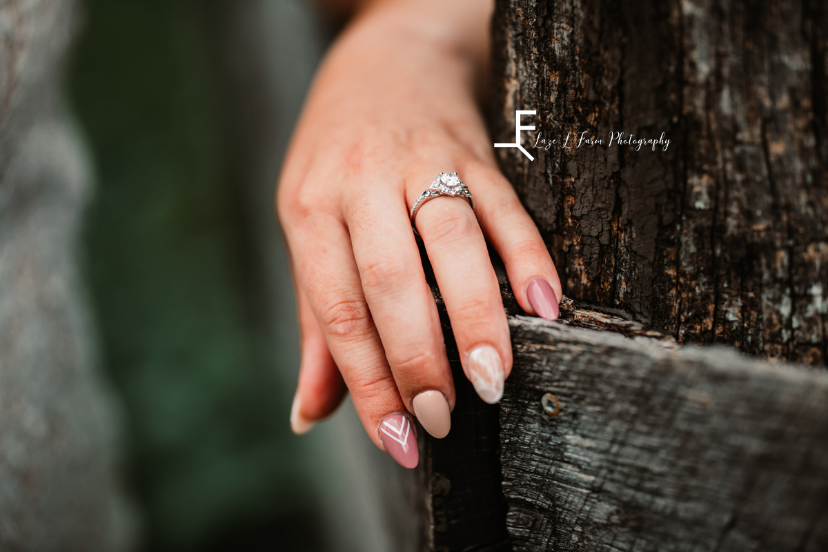 engagement ring with nail details