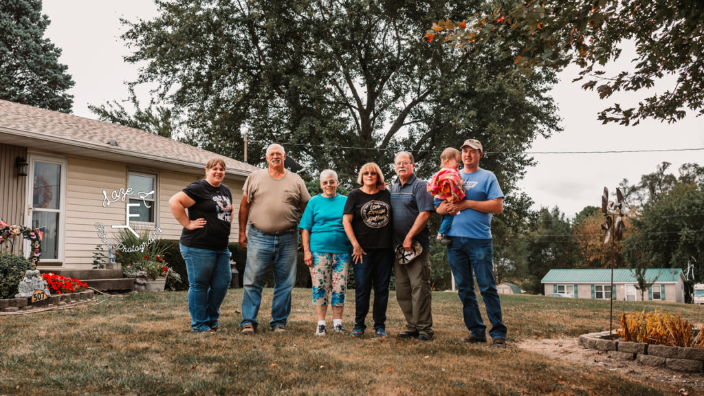 family picture in Iowa