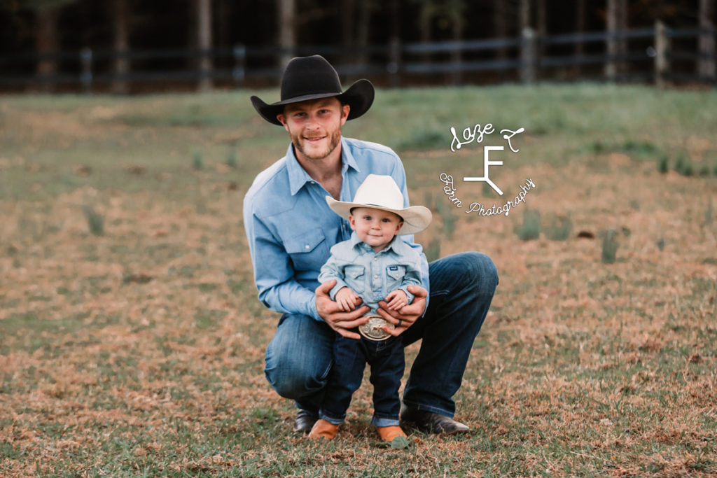 cowboy dad with little cowboy