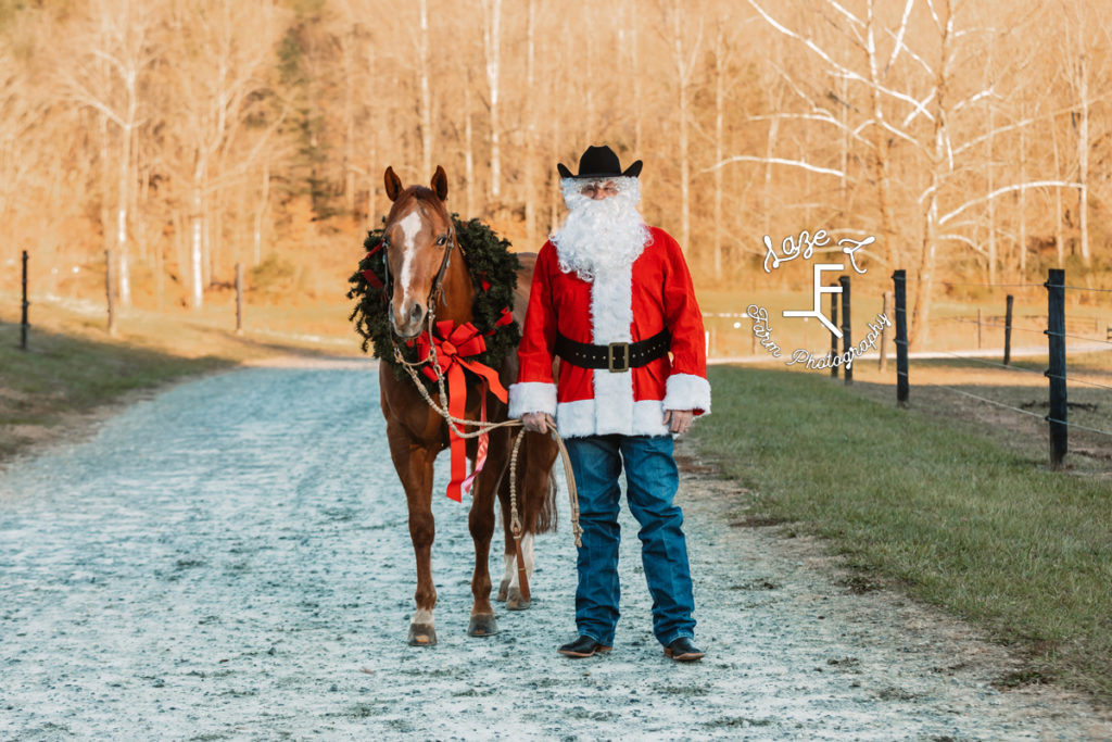 cowboy santa with horse