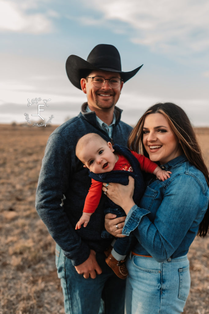 western couple with baby boy