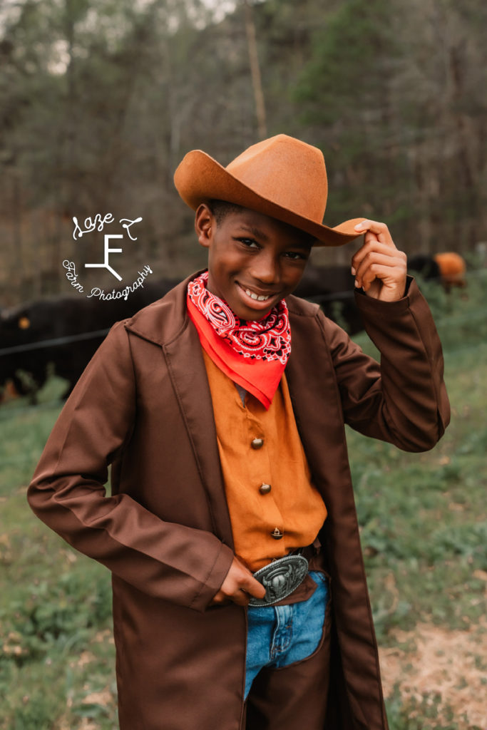 old fashioned young cowboy