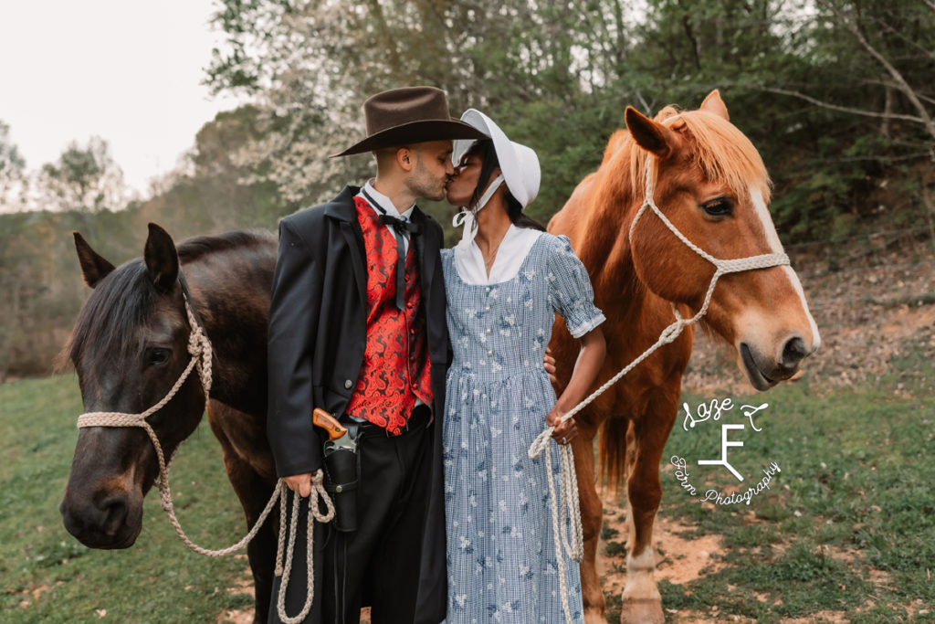 old fashioned western couple