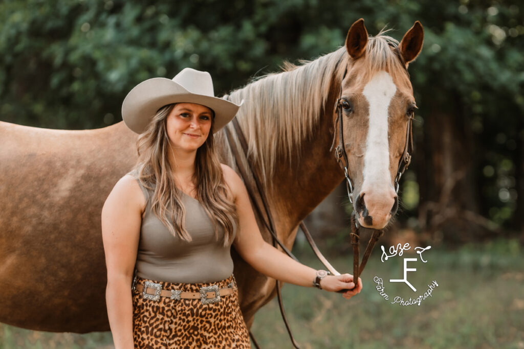 cowgirl with her mare willow