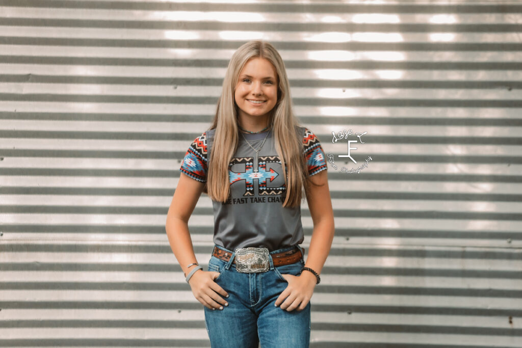 Model wearing gray with aztec print t-shirt