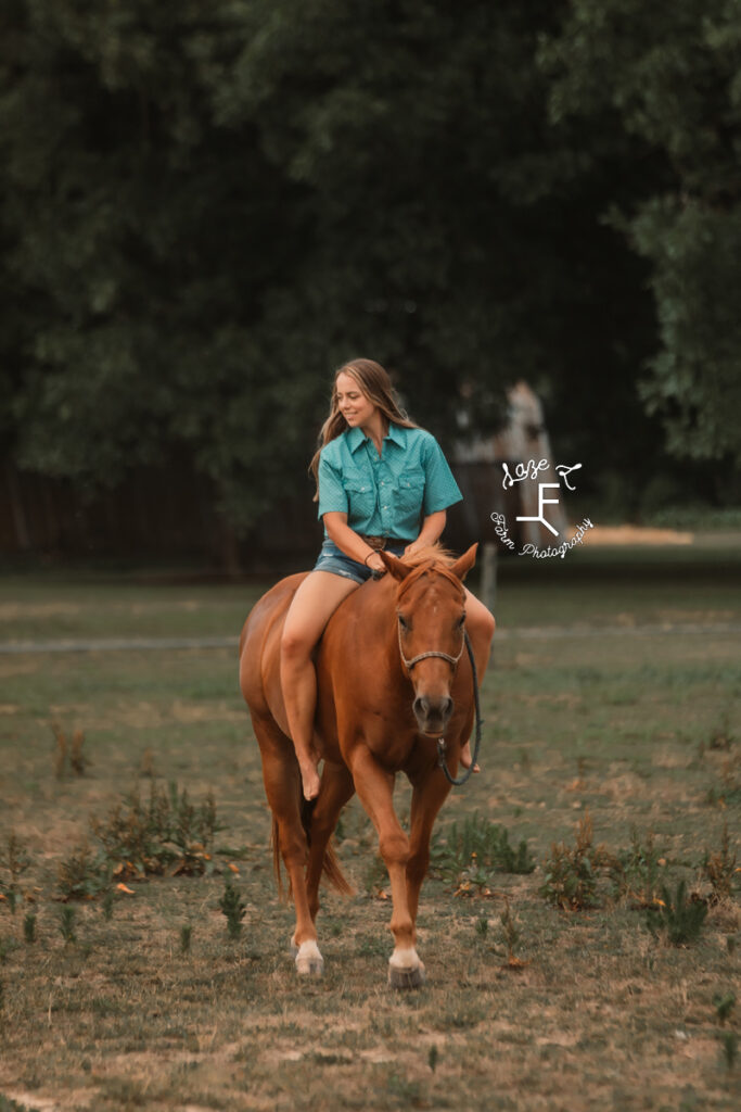 cowgirl riding bareback