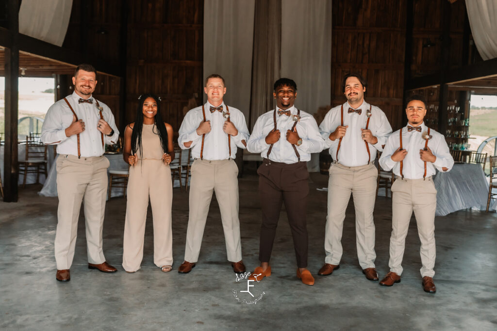 groom with groomsman/groomgirl