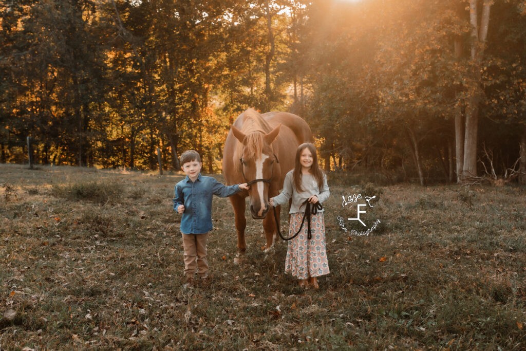 brother and sister with gus