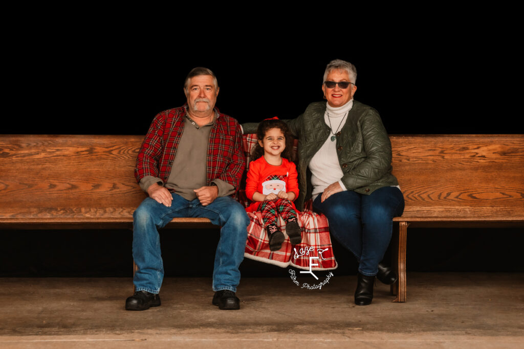 little girl with her grandparents