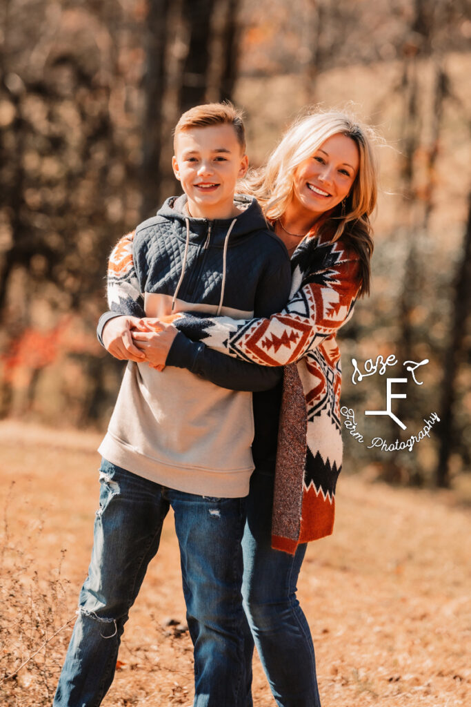 Mother and Son embracing