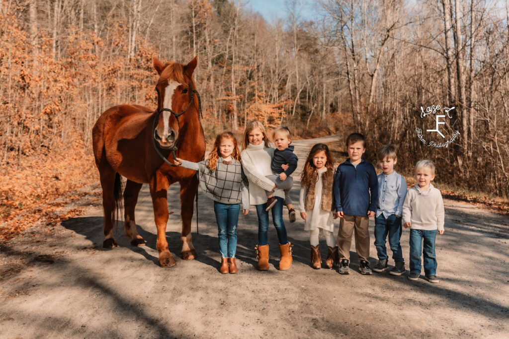 grandkids with Gus