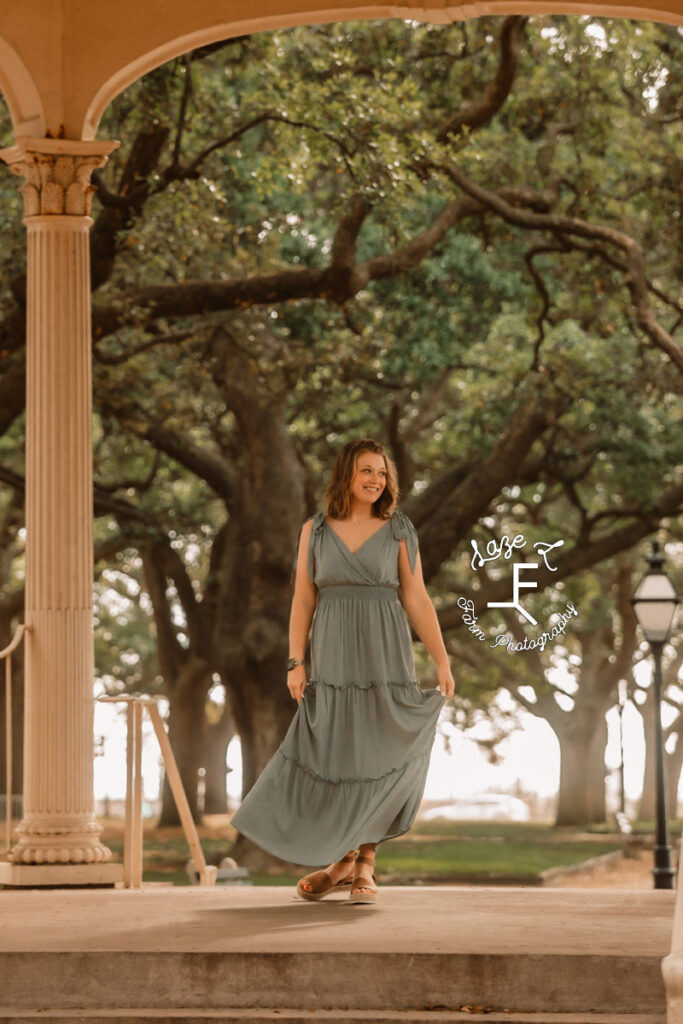 Kayla in Charleston under gazebo