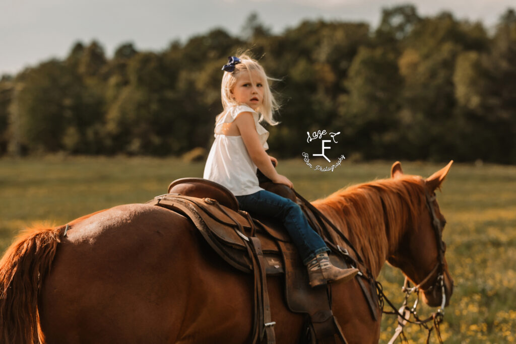 Willa on her horse