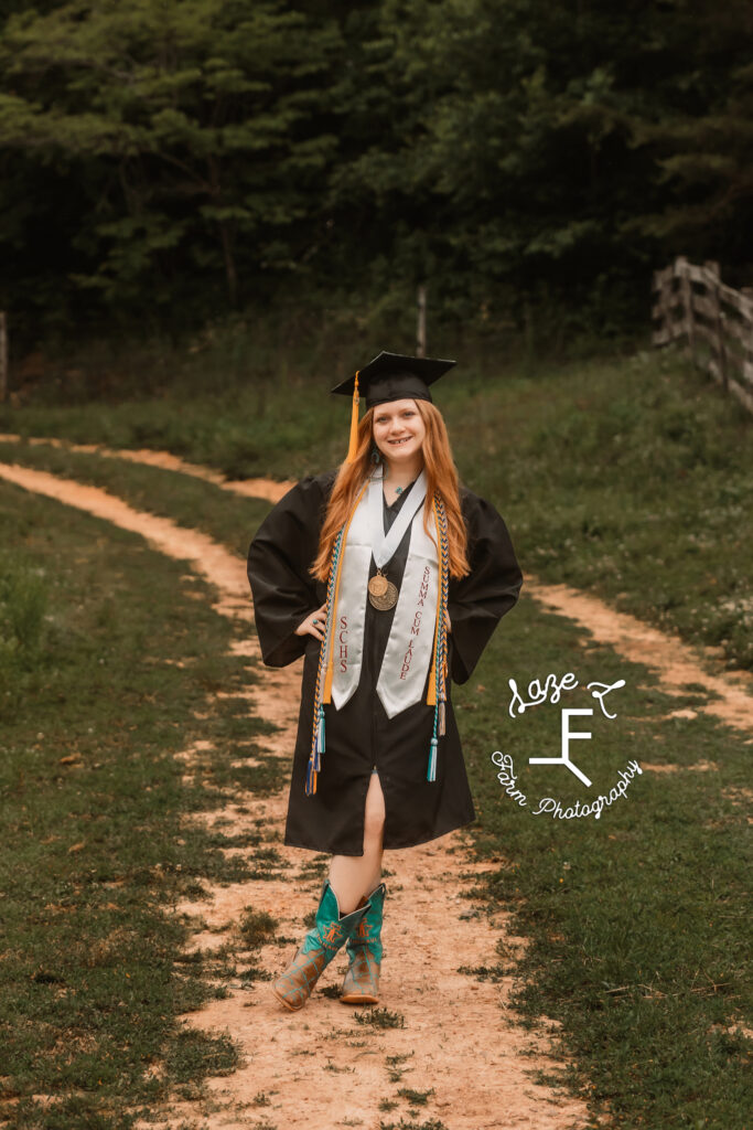 Bailey in cap and gown