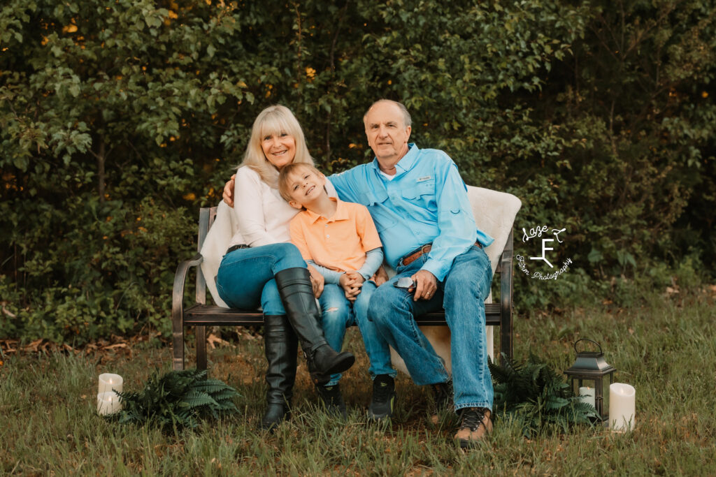 Sally and husband with grandson