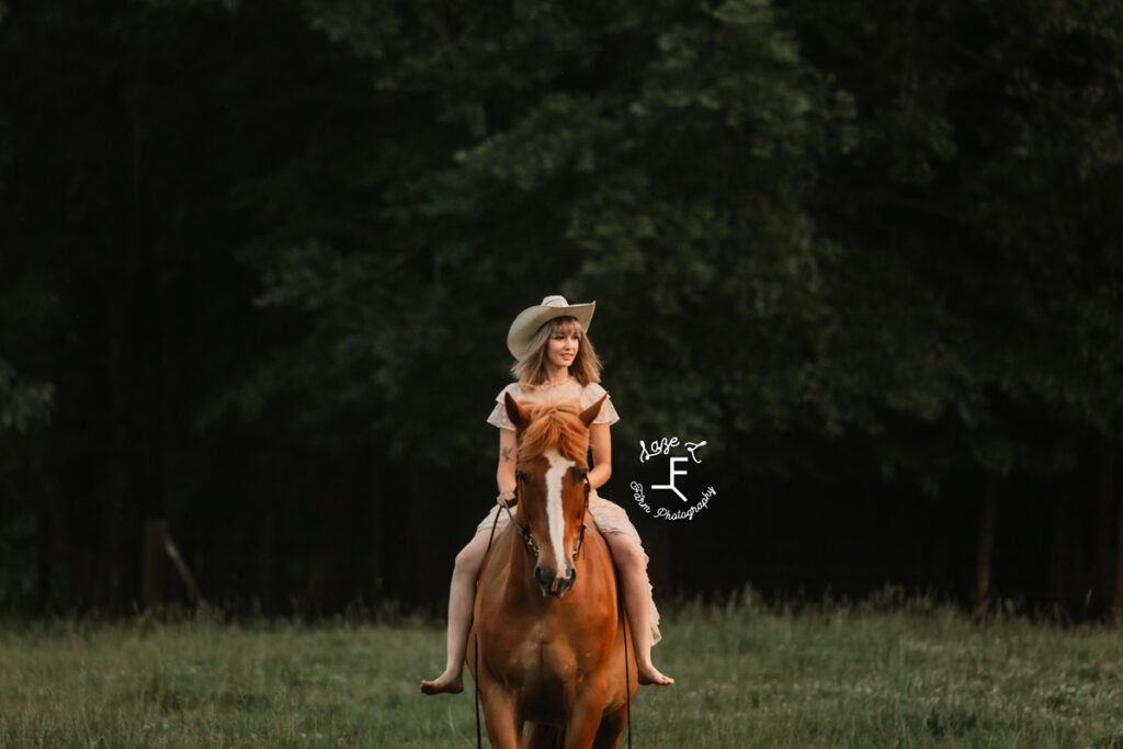 cowgirl on a horse