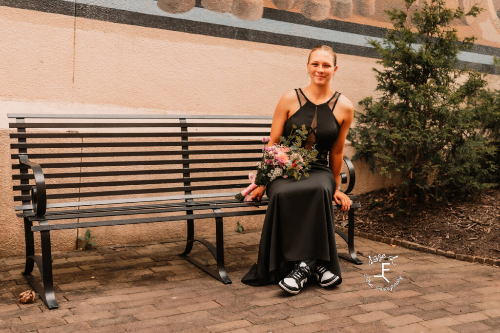 girl in prom dress