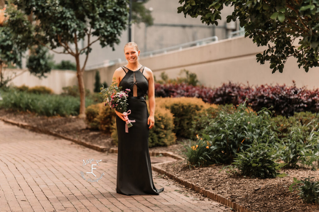 girl in prom dress