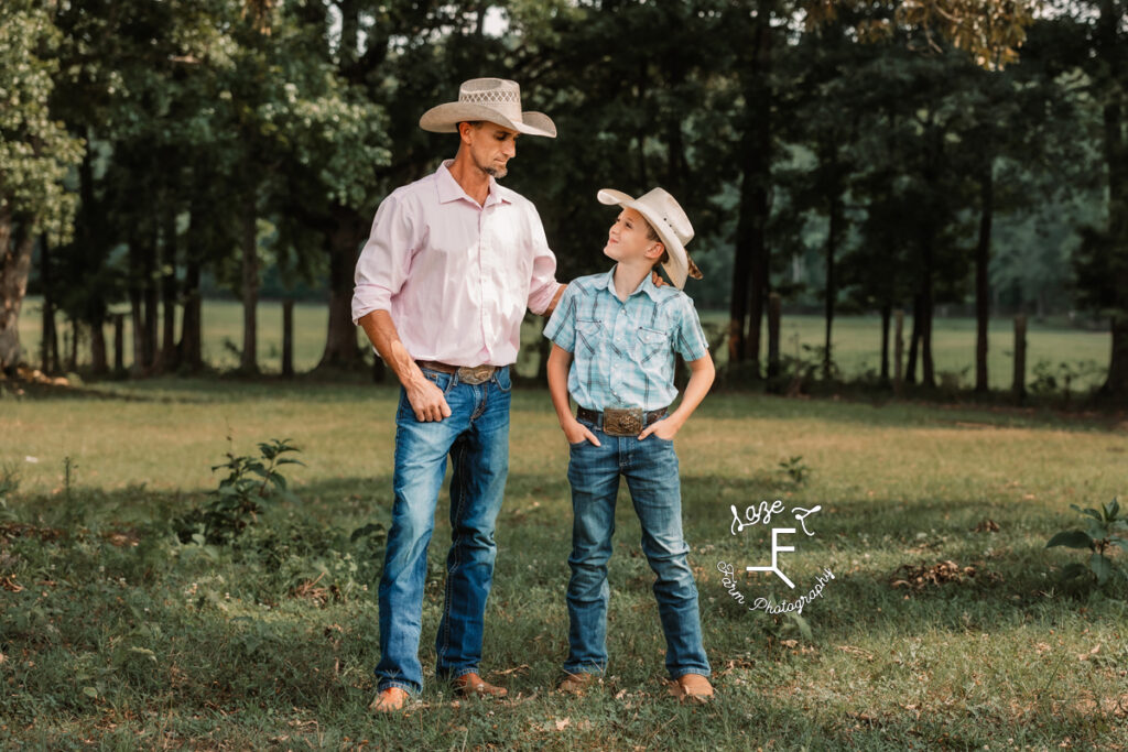 Dad and son Cowboys