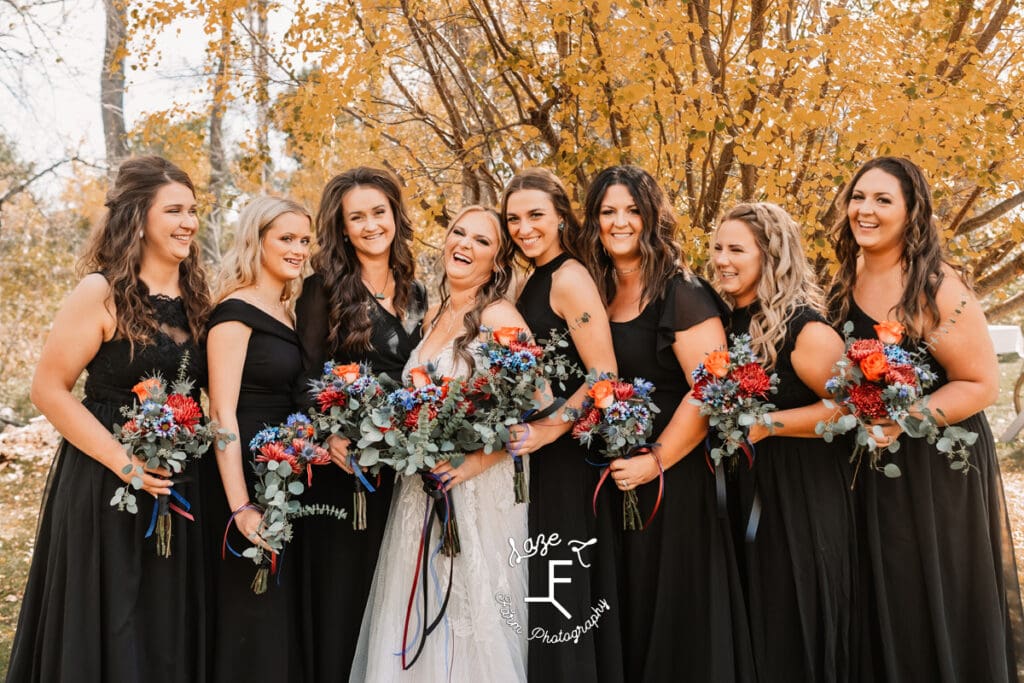 Bride and Bridesmaids