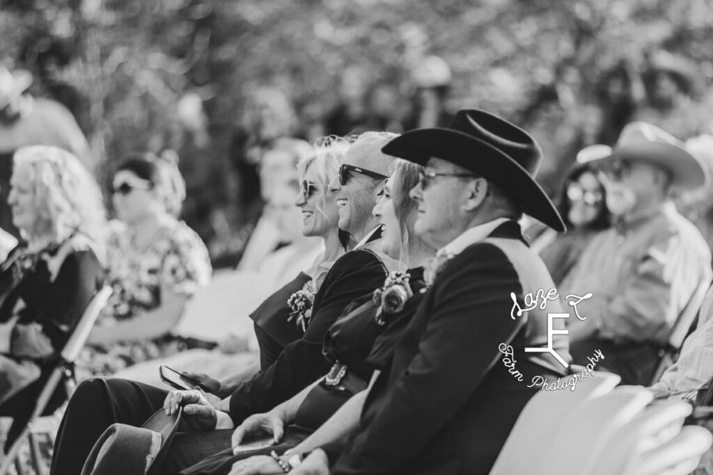 parents of bride and groom during ceremony