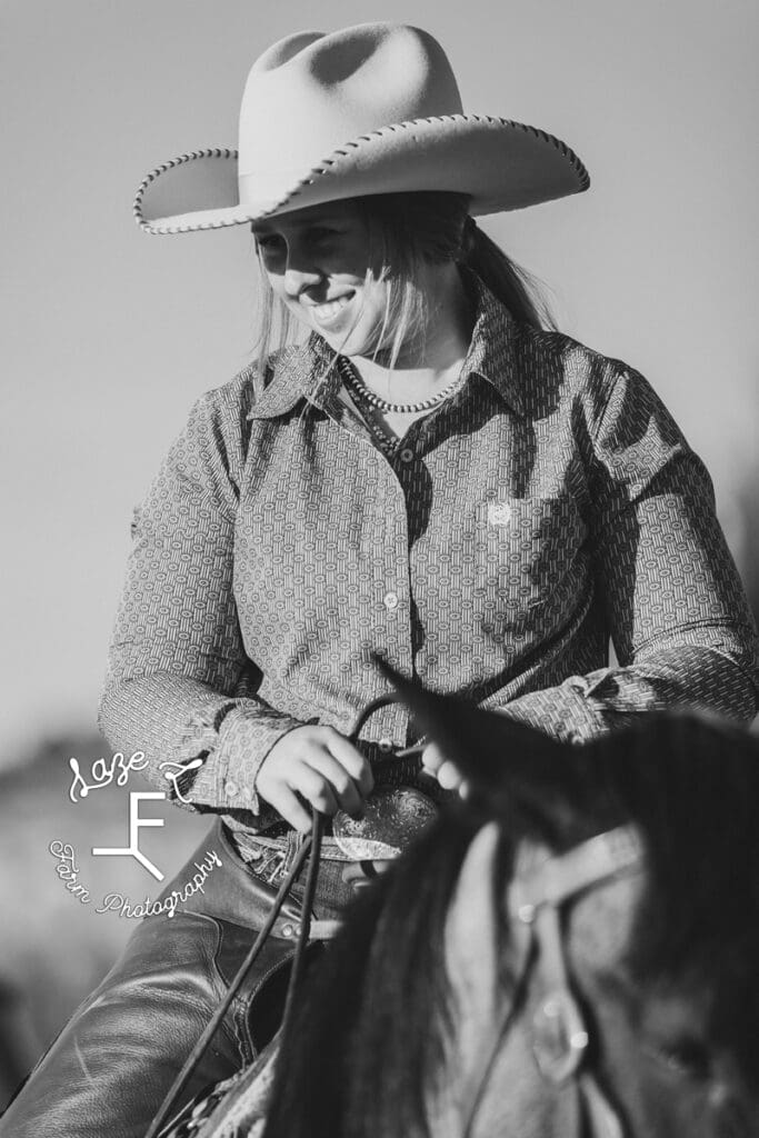 Cowgirl 1 in black and white