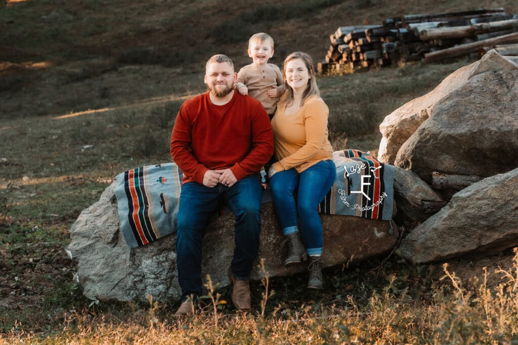 Lydia, husband and son