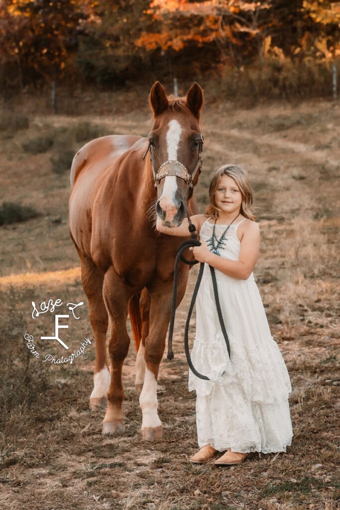 older girl with horse