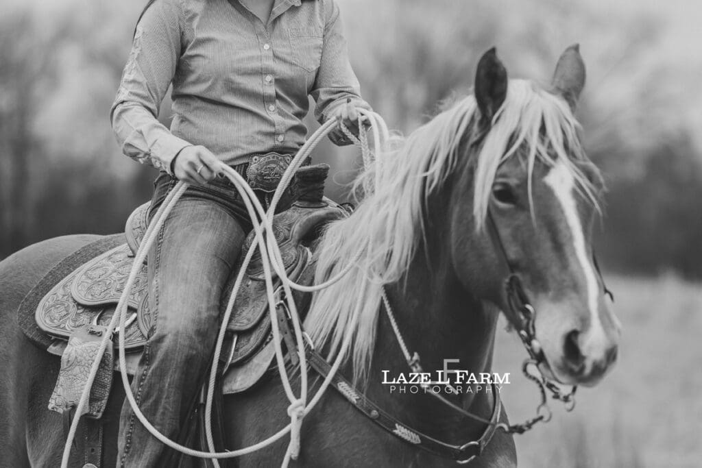 cowgirl holding a rope