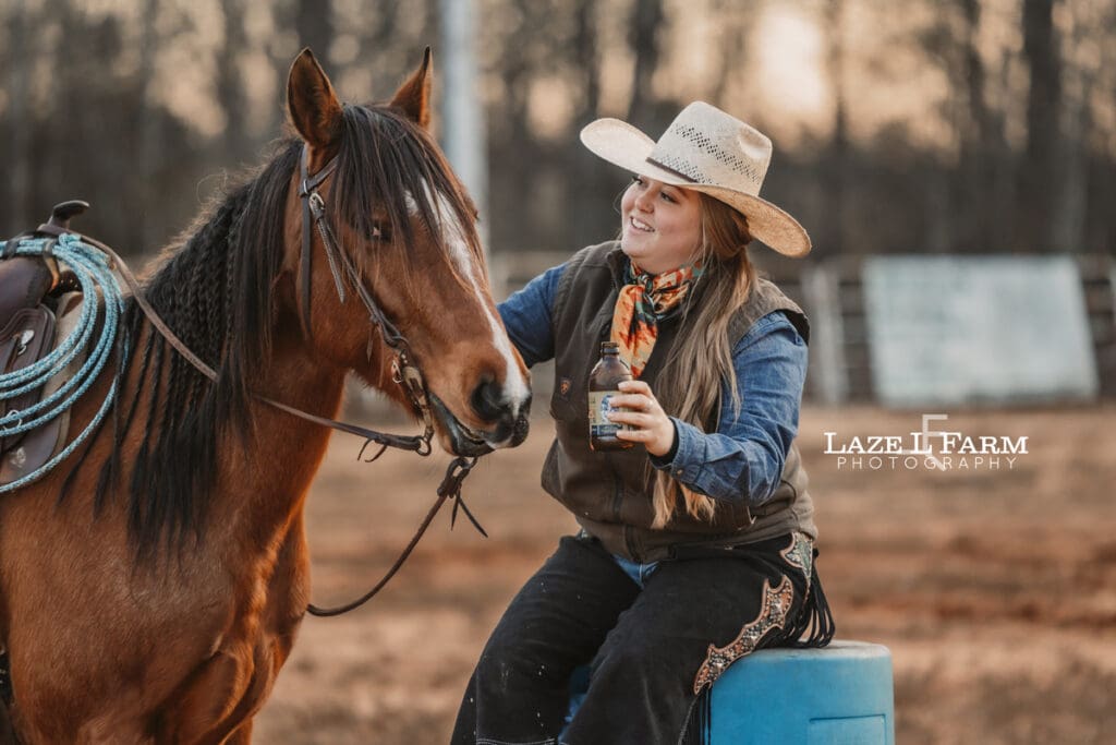 cowgirl with her horse