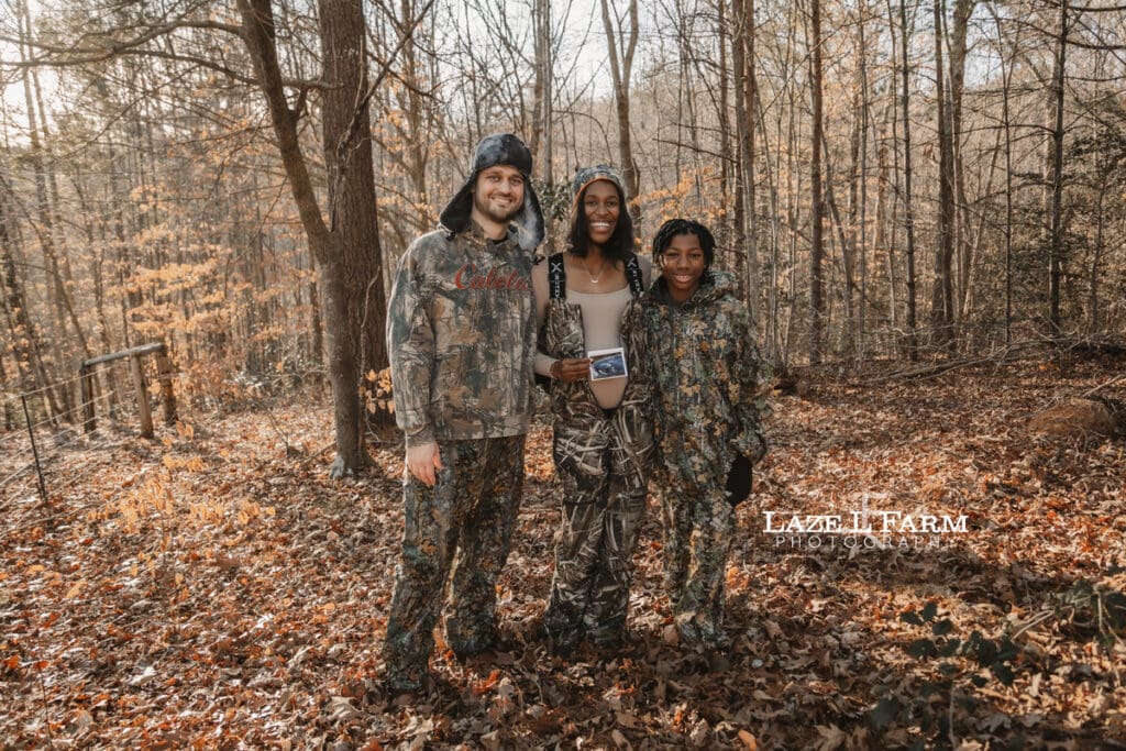 family in the woods