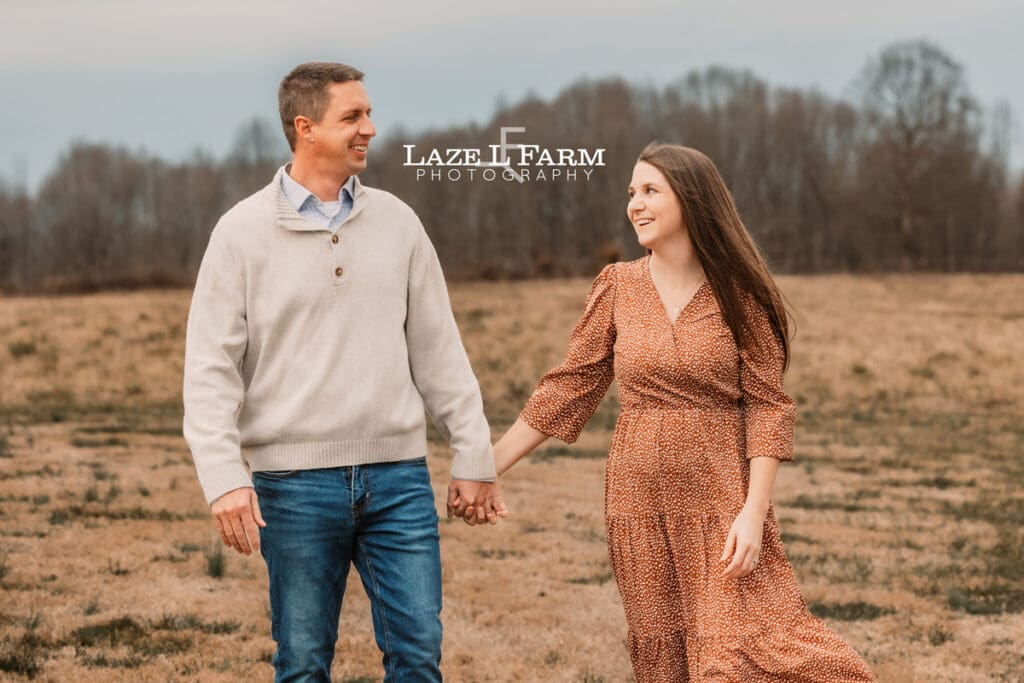 mom and dad walking