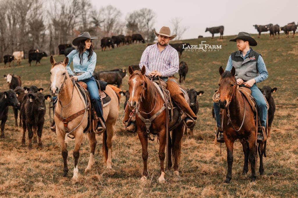 cowboys and cowgrils riding their horses