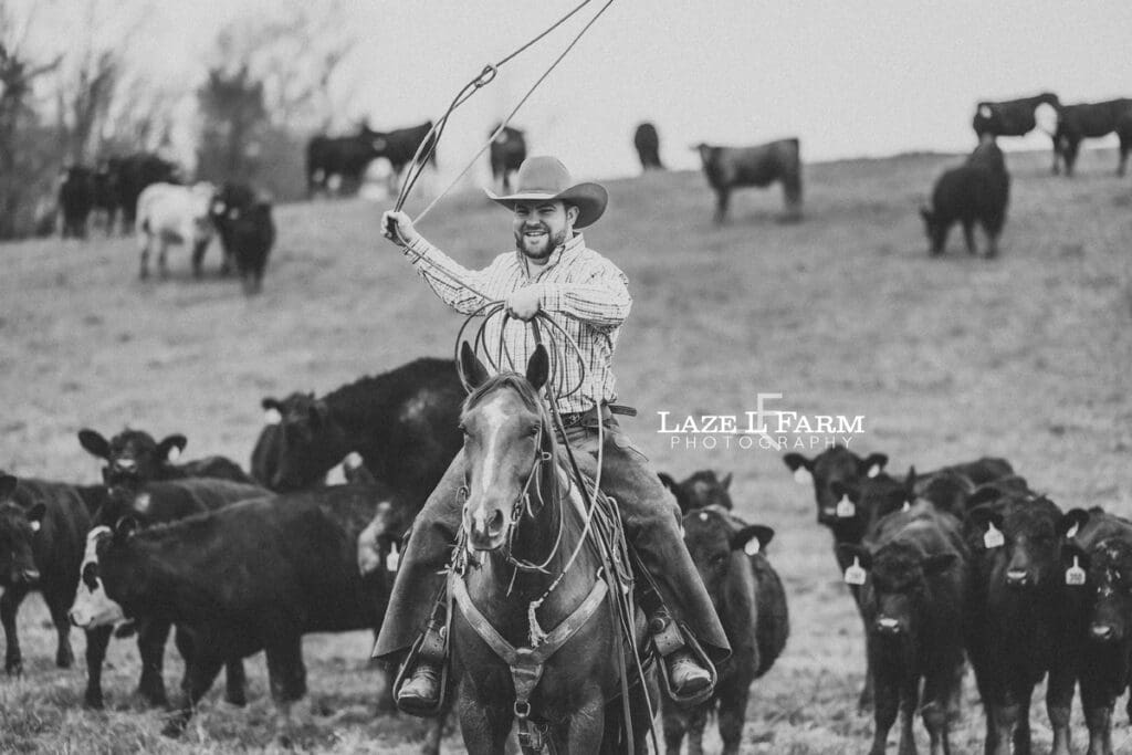 cowboy swinging his rope