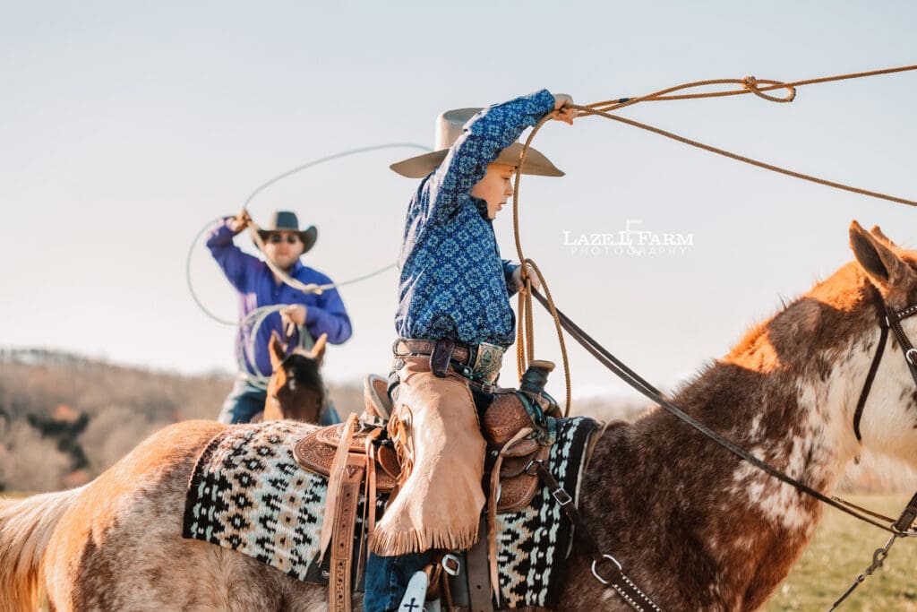 western family riding horses