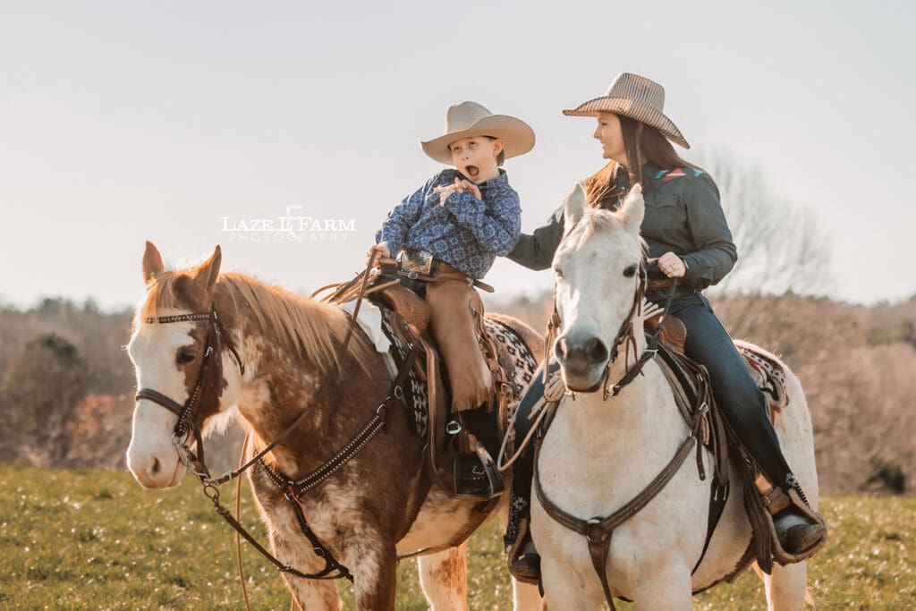 western family riding horses