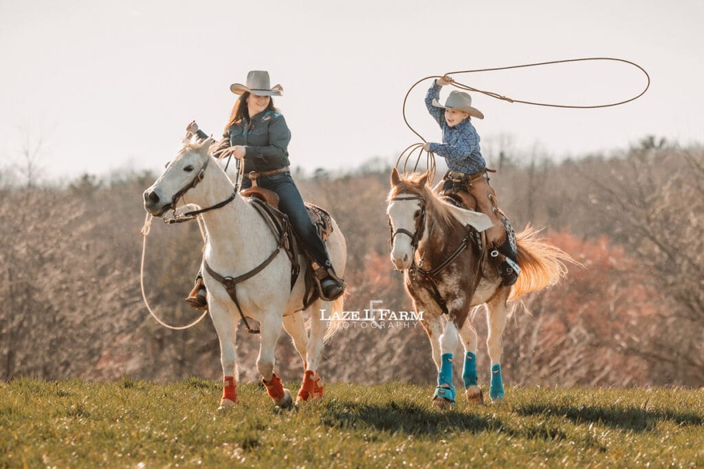 western family riding horses